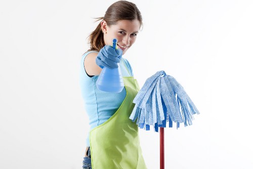 Professional carpet cleaning service in a KT6 home living room