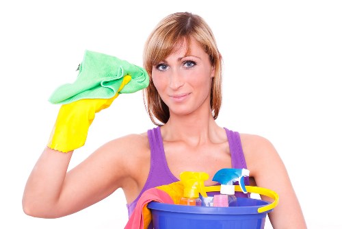 Airbnb cleaner preparing a guest-ready short-let property in KT6