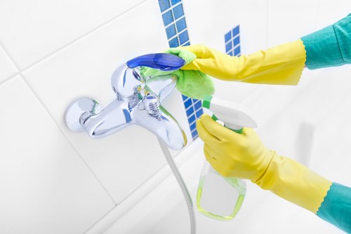 Bathroom refreshed during a move-in cleaning service in KT6