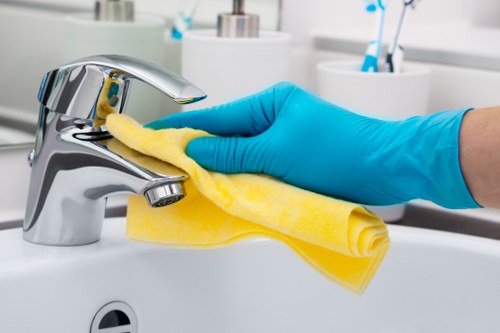Local KT6 cleaners maintaining desks and shared office spaces